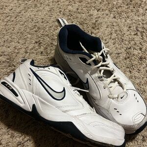 Nike Men's White and Navy Athletic Shoes